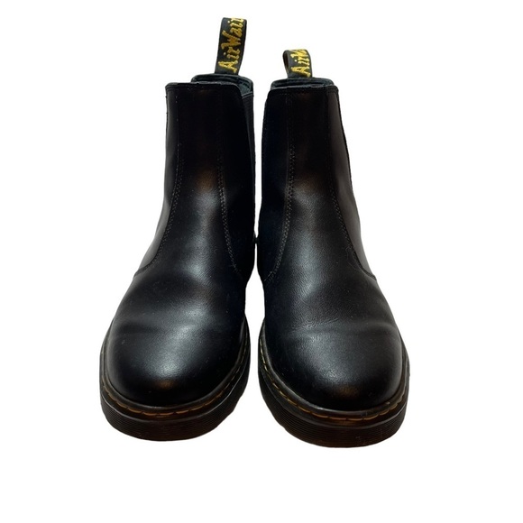 Dr. Martens Woman 2976 Smooth Leather Black Chunky Boots Size 9 - Picture 6 of 13